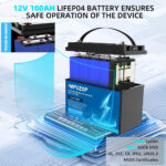 LiFePO4 12V 100Ah Акумулятор MFUZOP 1280Wh, 100A, BMS - Зображення 3