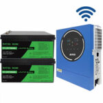 Комплект 5 кВт + 10.2 кВт*г інвертор Anenji з WiFi-модулем + 2 акумулятора Datouboss LiFePO4 48V/100Ah для резервного живлення
