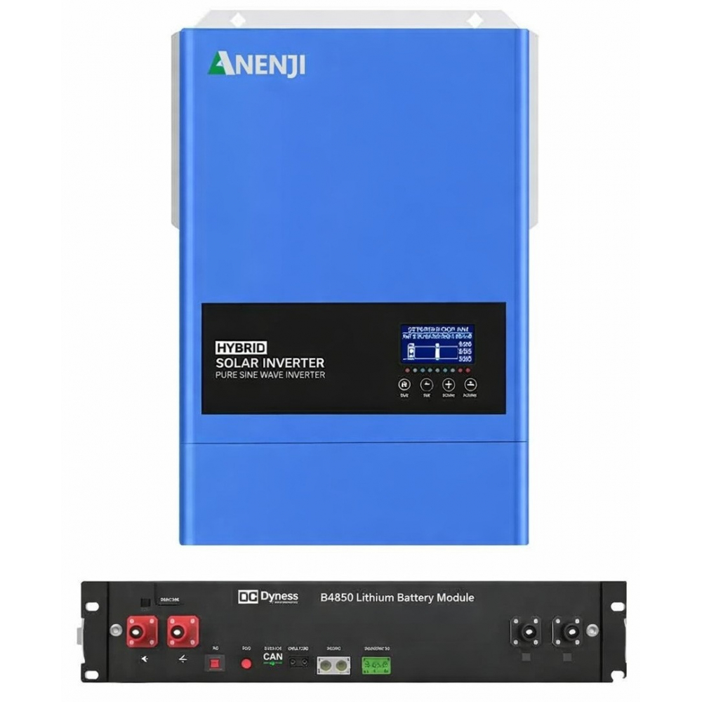 a-7000134721_5-kvt24-kvt-1000x1000 5 кВт+2.4 кВт Комплект Інвертор Anenji WiFi з низьким рівнем шуму + Акумулятор Dyness B4850, резервного живлення - Зображення 1