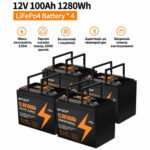 LiFePO4 12V 100Ah Акумулятор Mfuzop 1280Wh, 100A, BMS для ДБЖ з складними ручками - Зображення 2
