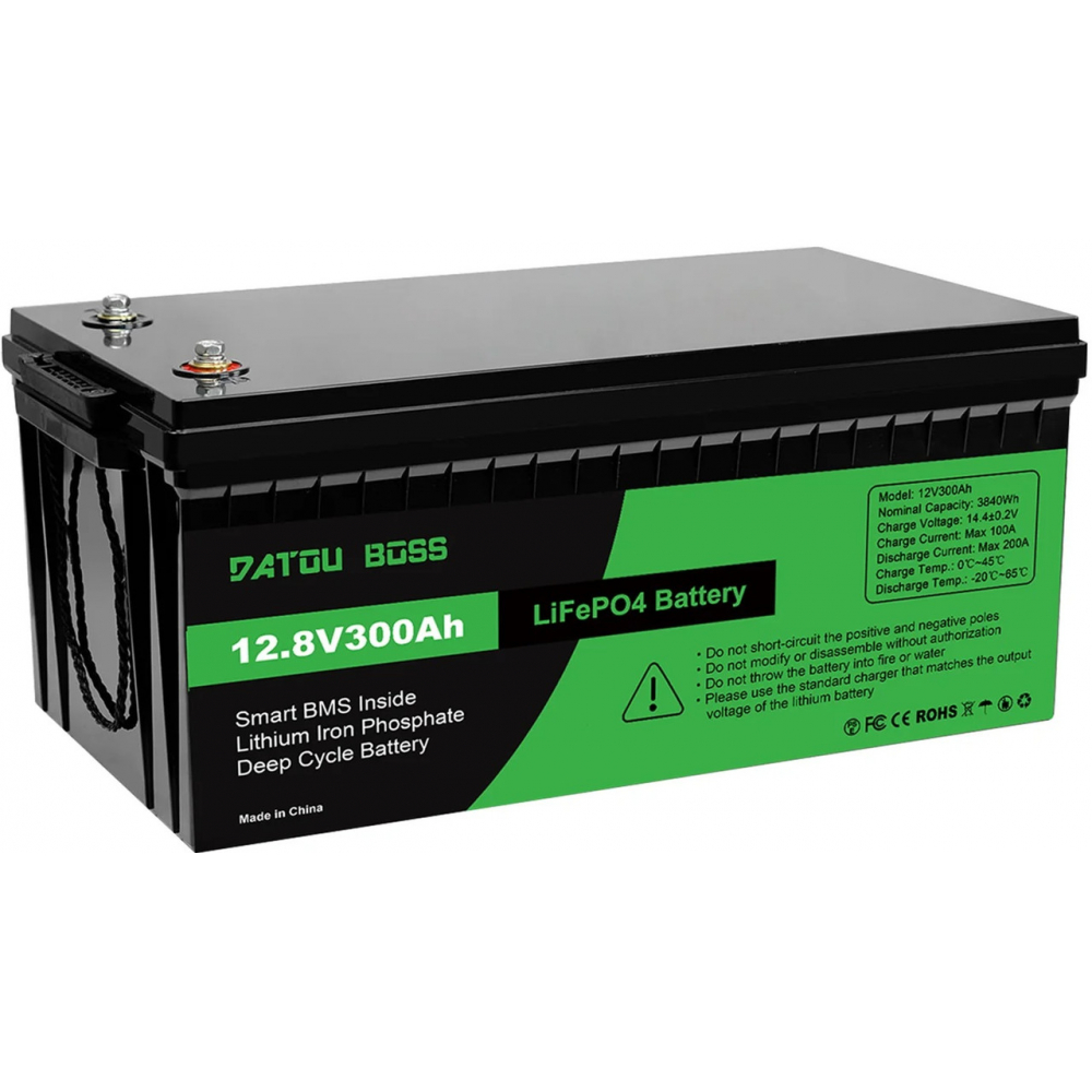 a-7007918612_lifepo4-12v300ah-akkumulyator-1000x1000 LiFePO4 12V/300AH Акумулятор Datouboss (3840W*h) для систем резервного живлення (UPS) будинку - Зображення 1